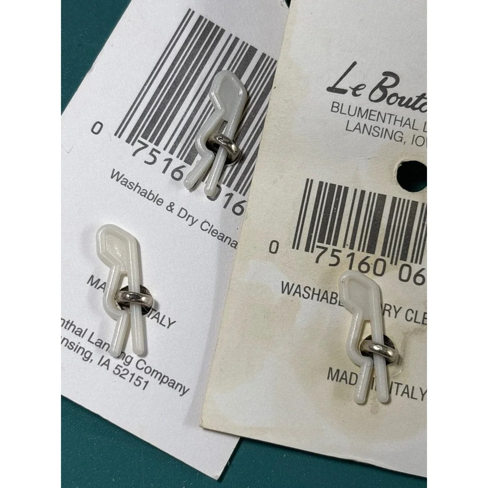 Le Bouton Art Nouveau Lady Profile Buttons Silver Tone Made in Italy Set of‎ 3